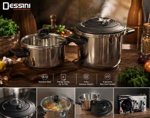 ست زودپز و قابلمه دسینی ۴+۶ لیتری Dessini 1